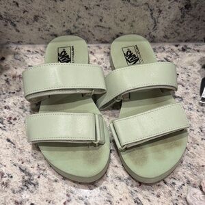 Vans Light Green Double Strap Slides